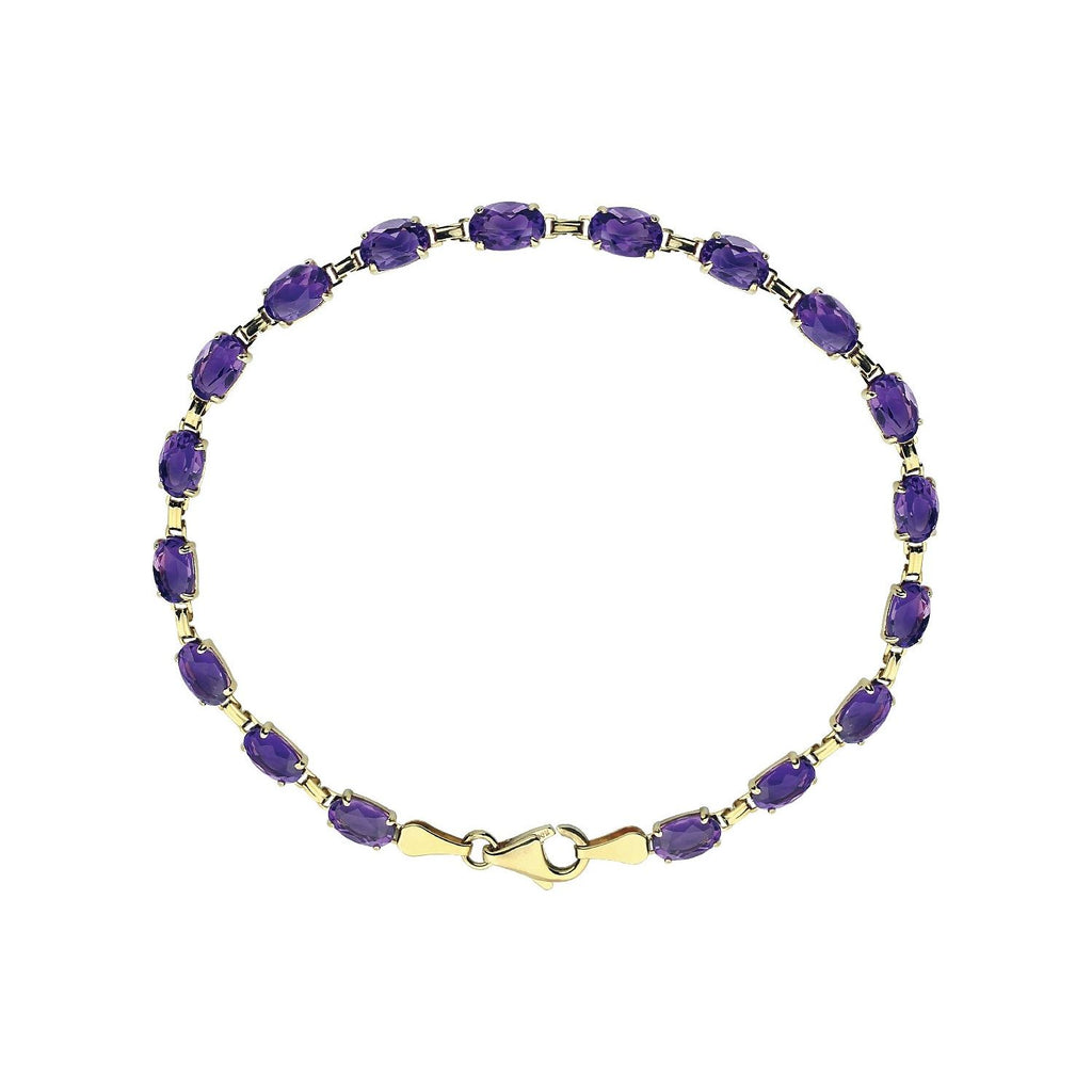 Pulseira riviera ametista – Ouro Amarelo 14k