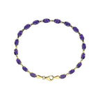 Pulseira riviera ametista – Ouro Amarelo 14k