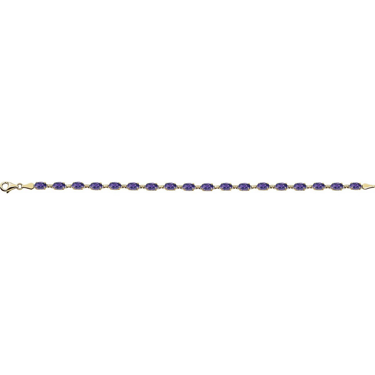 Pulseira riviera ametista – Ouro Amarelo 14k
