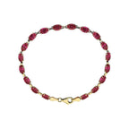 Pulseira riviera rubi – Ouro Amarelo 14k