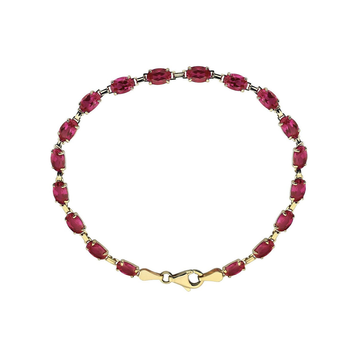 Pulseira riviera rubi – Ouro Amarelo 14k