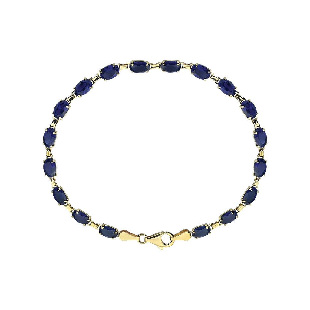 Pulseira riviera safira – Ouro Amarelo 14k