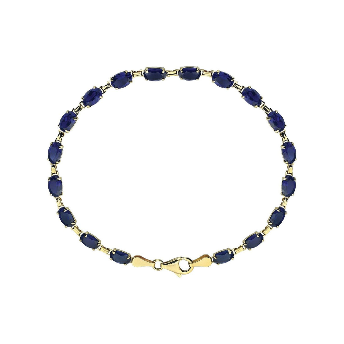 Pulseira riviera safira – Ouro Amarelo 14k