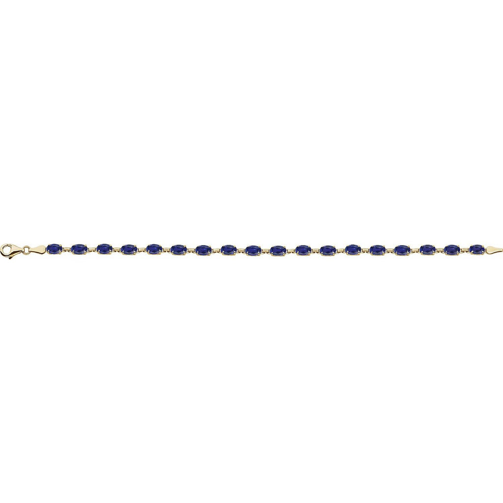 Pulseira riviera safira – Ouro Amarelo 14k
