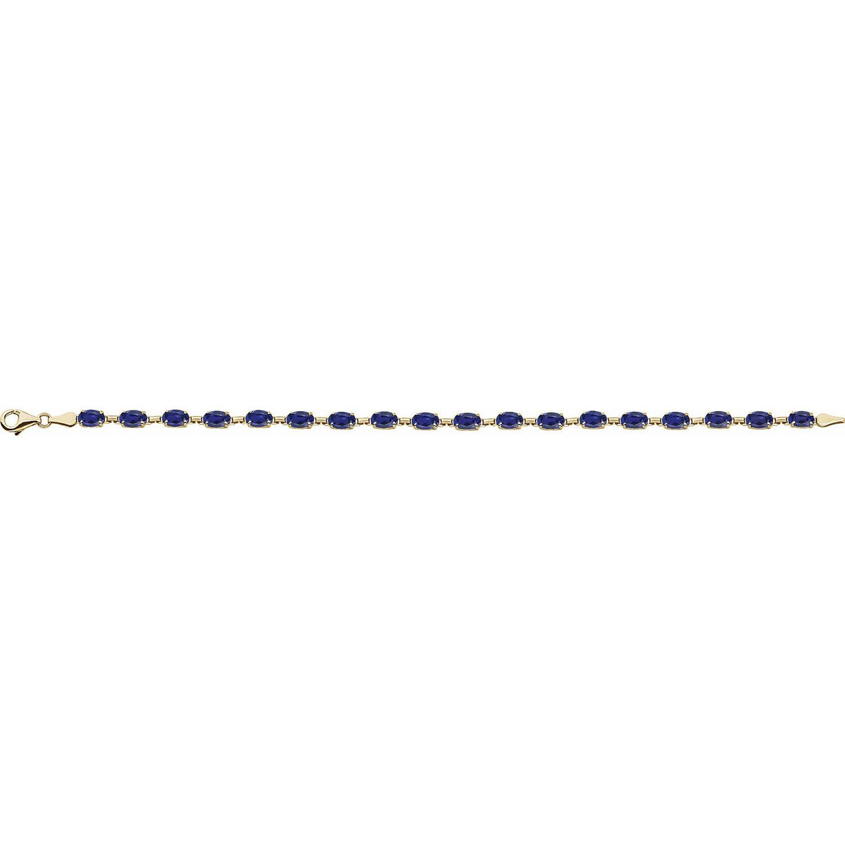 Pulseira riviera safira – Ouro Amarelo 14k