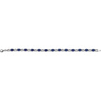 Pulseira riviera safira – Ouro Branco 14k