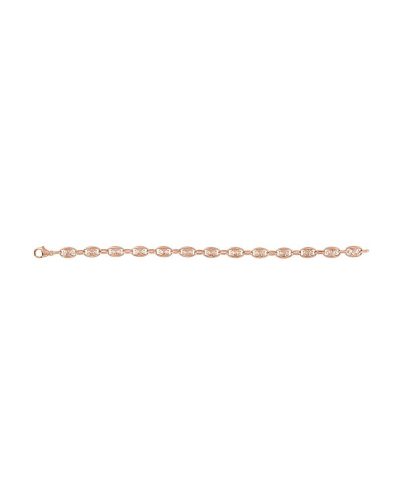 Pulseira Elos Navais Cravejada em Ouro 14k com Diamantes de Laboratório