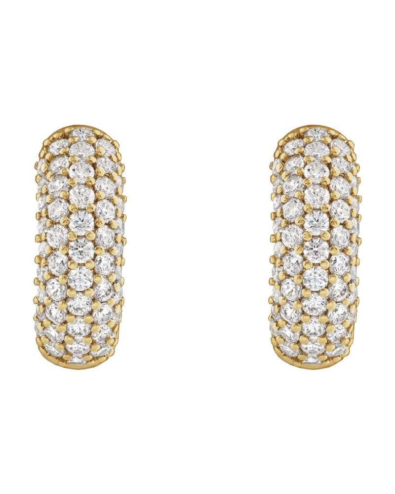 Brinco de Aro Cravejado em Ouro 14k com Diamantes de Laboratório – Modelo 11