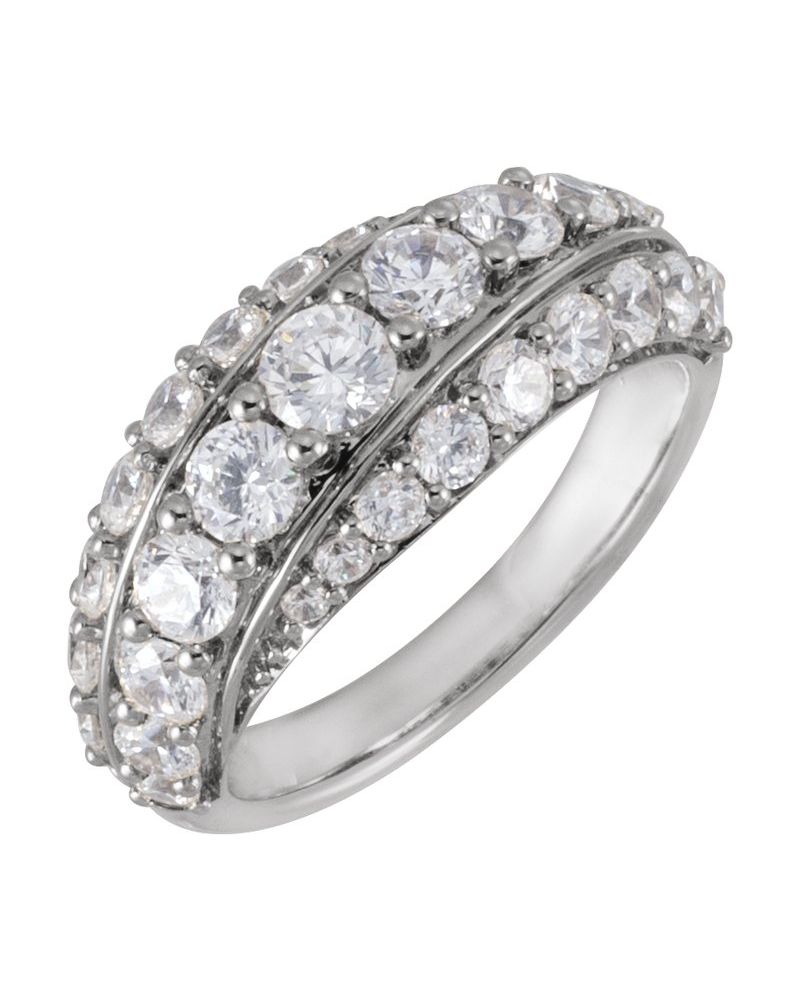 Anel Cravejado em Ouro 14k com Diamantes de Laboratório – Modelo 3