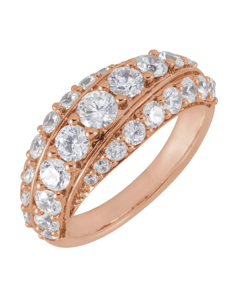 Anel Cravejado em Ouro 14k com Diamantes de Laboratório – Modelo 3