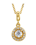Colar Halo em Ouro 14k com Diamantes Naturais – Modelo 13