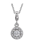 Colar Halo em Ouro 14k com Diamantes Naturais – Modelo 13