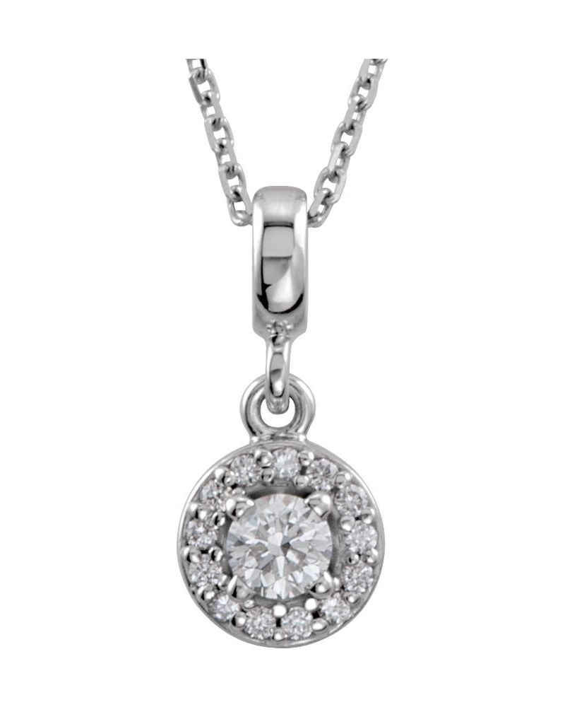 Colar Halo em Ouro 14k com Diamantes Naturais – Modelo 13