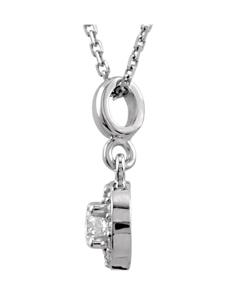 Colar Halo em Ouro 14k com Diamantes Naturais – Modelo 13