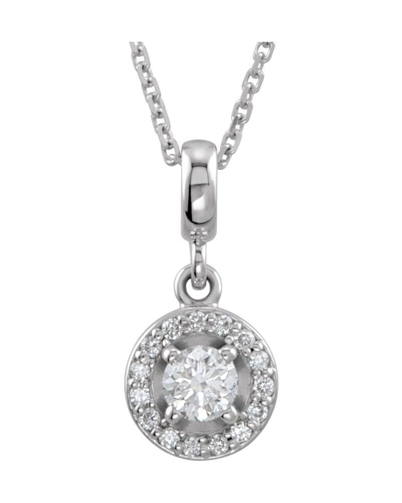 Colar Halo em Ouro 14k com Diamantes Naturais – Modelo 13