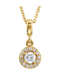 Colar Halo em Ouro 14k com Diamantes Naturais – Modelo 13