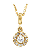Colar Halo em Ouro 14k com Diamantes Naturais – Modelo 13
