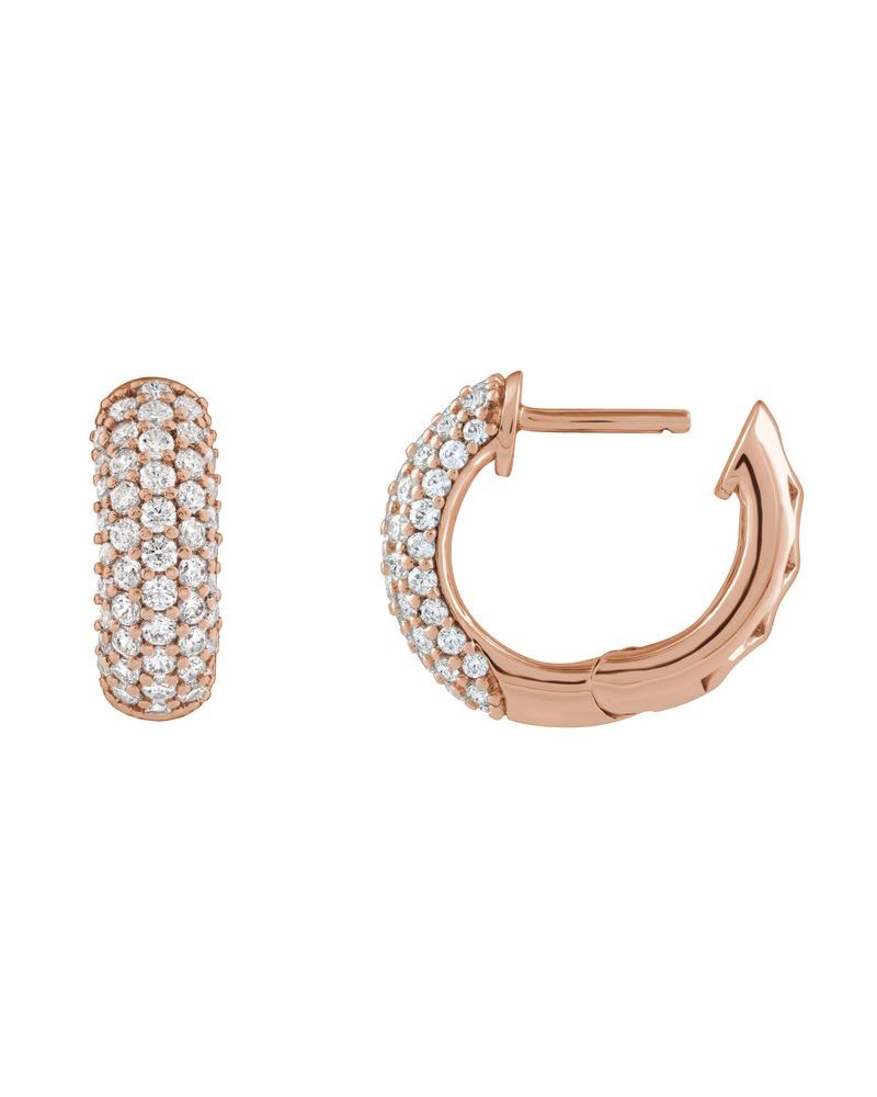 Brinco de Aro Cravejado em Ouro 14k com Diamantes de Laboratório – Modelo 11