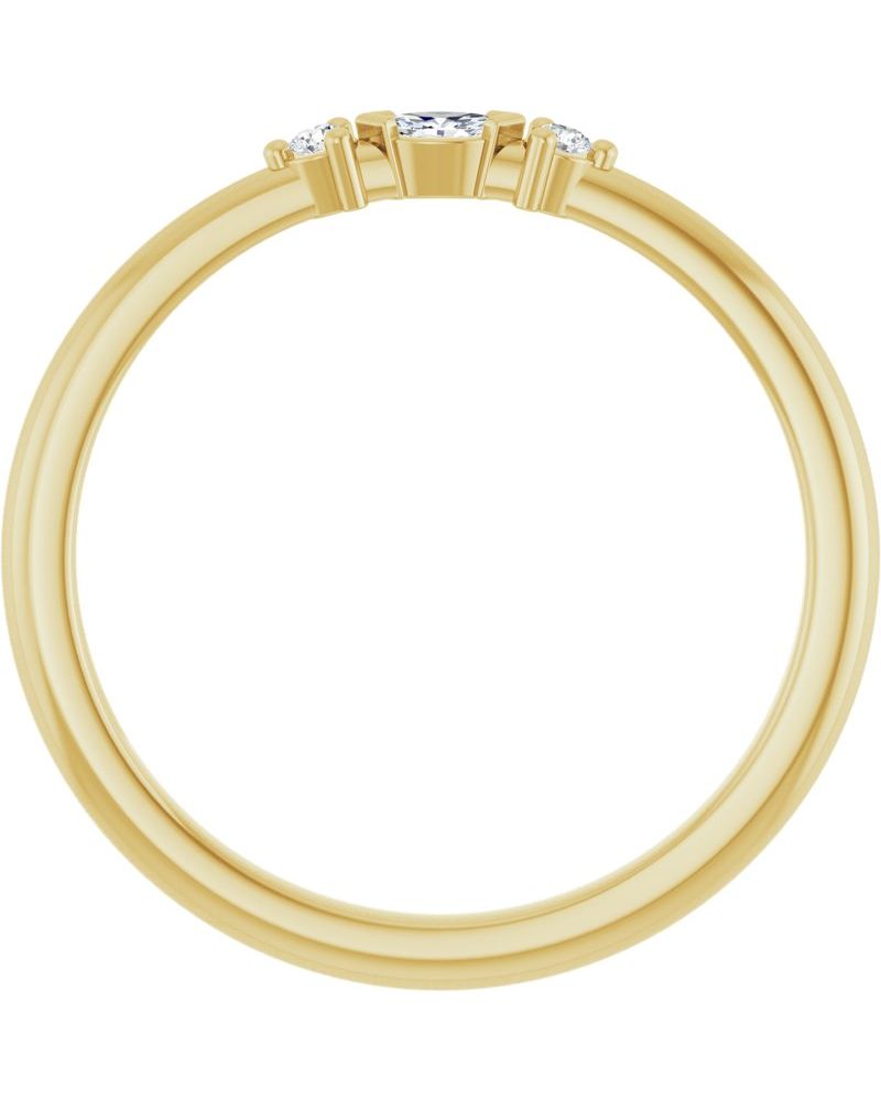 Anel Cravejado Empilhável em Ouro 14k com Diamantes Naturais