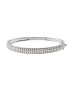 Bracelete Rígido Cravejado em Ouro 14k com Diamantes de Laboratório – Modelo 2