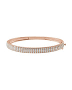 Bracelete Rígido Cravejado em Ouro 14k com Diamantes de Laboratório – Modelo 2