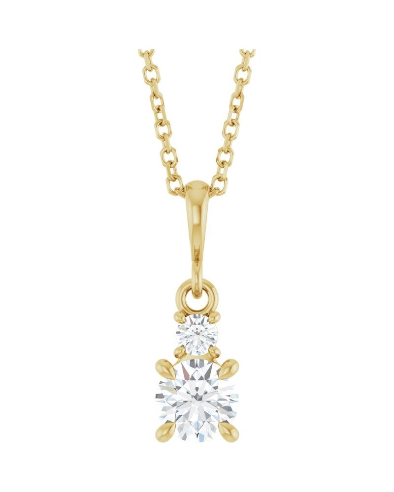 Colar Cravejado em Ouro 14k com Diamantes de Laboratório