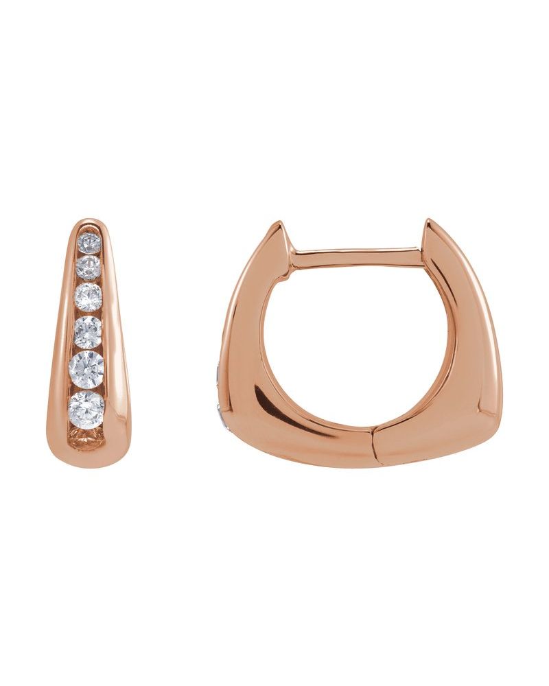 Brinco de Aro Cravejado em Ouro 14k com Diamantes de Laboratório – Modelo 16