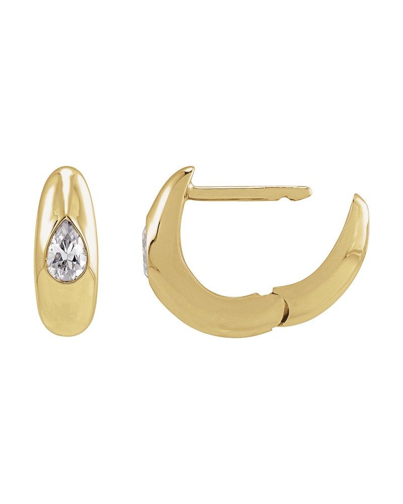 Brinco de Aro Cravejado em Ouro 14k com Diamantes de Laboratório – Modelo 4