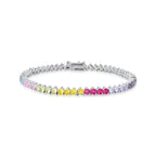 Pulseira Riviera Folheada a Ródio com Zircônias Redondas