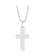 Colar Cruz Cravejado em Ouro 14k com Diamantes de Laboratório – Modelo 8