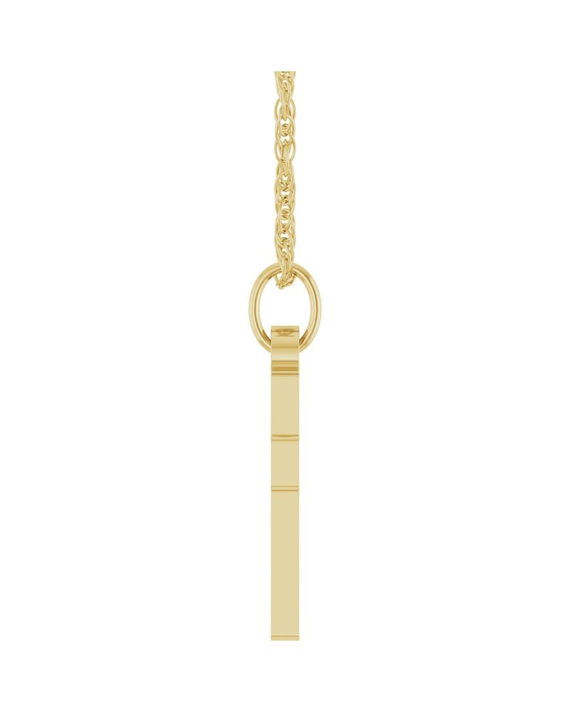 Colar Cruz Cravejado em Ouro 14k com Diamantes de Laboratório – Modelo 8