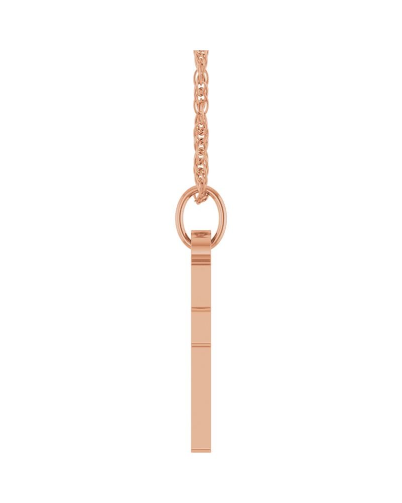 Colar Cruz Cravejado em Ouro 14k com Diamantes de Laboratório – Modelo 8