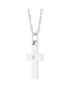 Colar Cruz Cravejado em Ouro 14k com Diamantes de Laboratório – Modelo 8