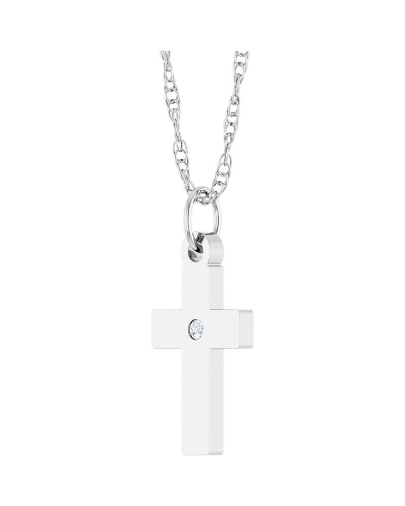 Colar Cruz Cravejado em Ouro 14k com Diamantes de Laboratório – Modelo 8