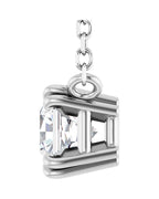 Colar Garras Duplas Solitário em Ouro 14k com Diamantes de Laboratório