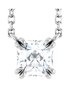 Colar Garras Duplas Solitário em Ouro 14k com Diamantes de Laboratório
