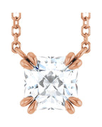 Colar Garras Duplas Solitário em Ouro 14k com Diamantes de Laboratório