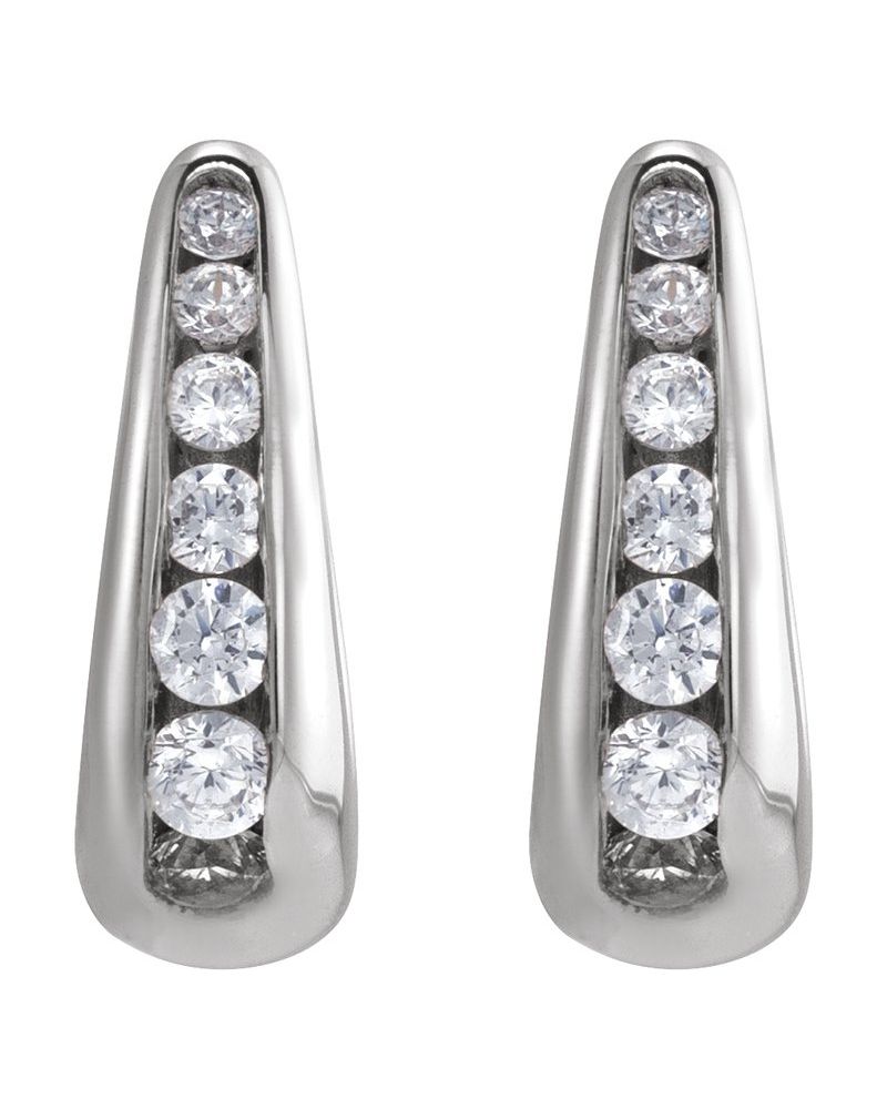 Brinco de Aro Cravejado em Ouro 14k com Diamantes de Laboratório – Modelo 16