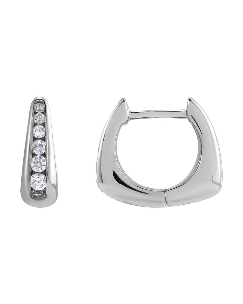 Brinco de Aro Cravejado em Ouro 14k com Diamantes de Laboratório – Modelo 16