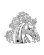 Pingente Cavalo Lipizzaner em Ouro 14k com Diamantes Naturais