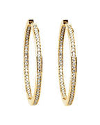 Brinco de Aro Dentro e Fora em Ouro 14k com Diamantes Naturais – Modelo 8