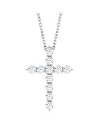 Colar Cruz Cravejado em Ouro 14k com Diamantes de Laboratório