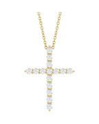Colar Cruz Cravejado em Ouro 14k com Diamantes de Laboratório