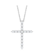 Colar Cruz Cravejado em Ouro 14k com Diamantes de Laboratório
