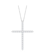 Colar Cruz Cravejado em Ouro 14k com Diamantes de Laboratório