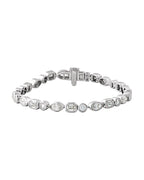Pulseira Formatos Mistos Riviera em Ouro 14k com Diamantes de Laboratório