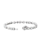 Pulseira Formatos Mistos Riviera em Ouro 14k com Diamantes de Laboratório