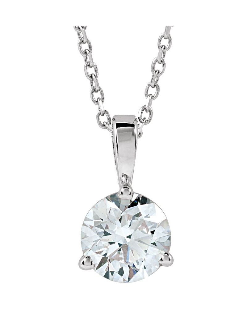 Colar Solitário em Ouro 14k com Diamantes de Laboratório