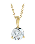 Colar Solitário em Ouro 14k com Diamantes de Laboratório