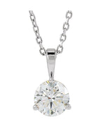 Colar Solitário em Ouro 14k com Diamantes de Laboratório